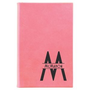 Pink Faux Leather Journal, 5 1/4" x 8 1/4"