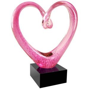 Heart of Life Art Glass Award 9"H