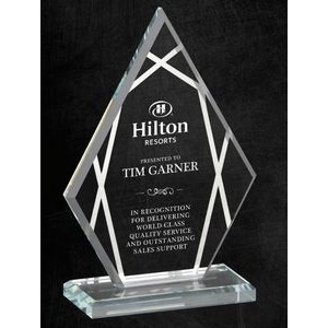 Contour Diamond Glass Award, 7 3/4" x 4 1/2"