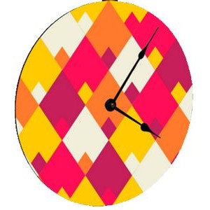 Full Color Round Wall Clock, 11.4
