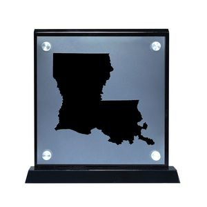 Floating Louisiana Map Shape Award