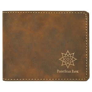 Wallet, Rustic Faux Leather, 4 1/2" x 3 1/2"