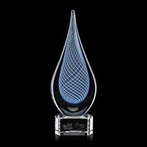 Blue Chemistry Art Glass Award 9 1/2"H
