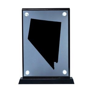 Floating Nevada Map Shape Award