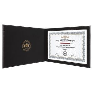 Certificate Holder, Faux Leather Black, 9" x 12"