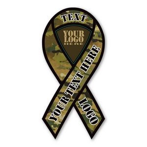 Camo Ribbon Magnet - 3 7/8" x 8" - 30 mil - Outdoor Safe