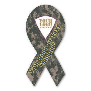Camo Ribbon Magnet - 3 7/8" x 8" - 30 mil - Outdoor Safe