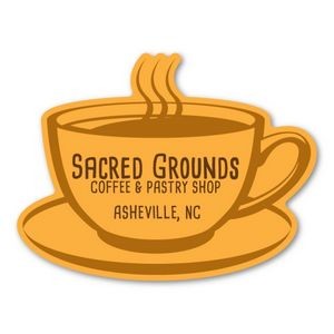 Coffee Cup Magnet - 4" x 3" - 30 mil - Outdoor Safe