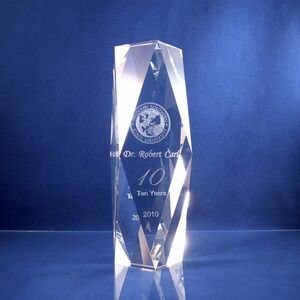 12" Optical Crystal President Tower Award