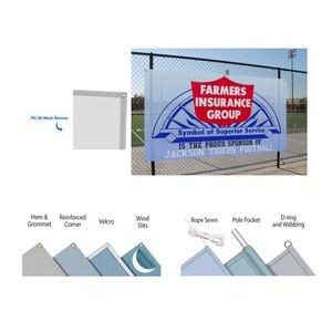 Full color vinyl mesh banner with hems and grommets