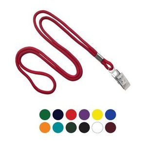 Round 1/8" (3 mm) Lanyard with Nickel-Plated Bulldog Clip (Blank Product)