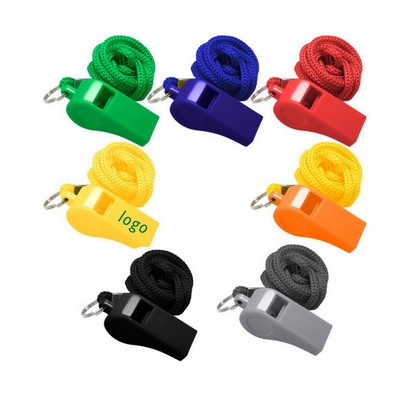 Sports Plastic Survival Lanyards Whistle
