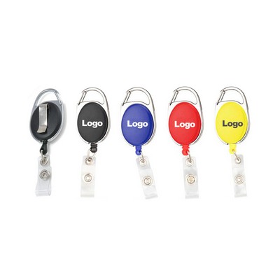 Retractable ID Badge Holder Reels With Belt Clip
