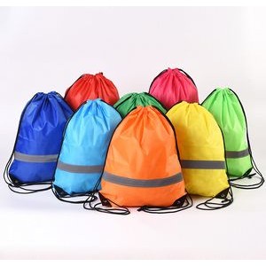 Reflective Safety Drawstring Backpack