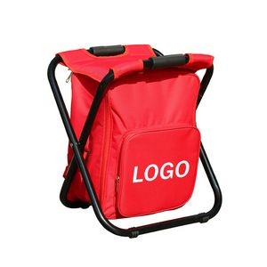 Outdoor Folding Leisure Backpack Cooler Bag Chair Beach Chair Camping Chair with Storage Bag