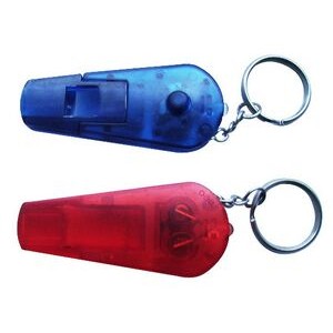 LED Keychain with Whistle