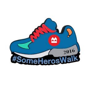 Some Heroes Walk Ribbon Walk Sneaker Pin