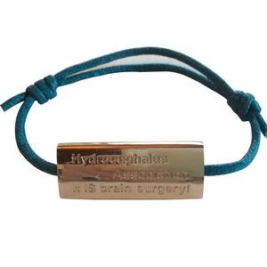 Adjustable Metal Bar Bracelet/Customized Message