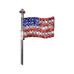 USA Flag Rhinestone Pin