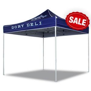 10'x10' V5 Steel Frame Pop Up with a Front Panel & Valance Printed Top