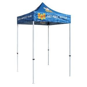 V5 Steel Frame Pop Up with Fully Printed Top on 600 Denier Polyester (5'x5')