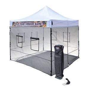Curbside Vendor Tent Kit w/Food Mesh Wall Set