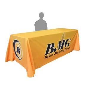 8' Non-Fitted Table Cloth/ Table Cover with Full Color Dye Sublimation