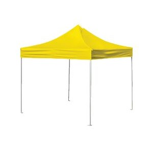 10'x10' V5 Steel Frame Pop Up Tent with a Solid Color Stock Top
