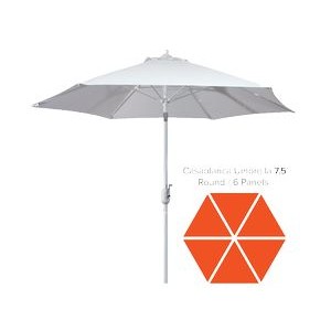 Custom Printed Round Market Umbrella 7.5' - 6 Panels Casablanca Line
