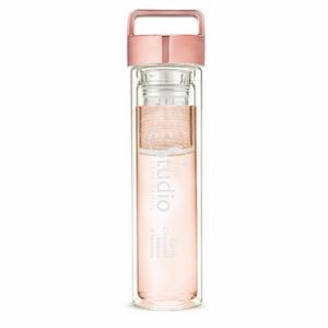 Dylan™ Rose Gold Glass Travel Infuser Mug by Pinky Up®