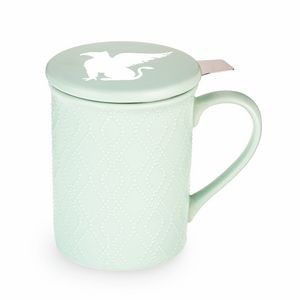 Annette Souk Mint Ceramic Tea Mug & Infuser by Pinky Up