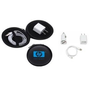 Travel Charge Kit w/USB Wall Charger & Car Charger