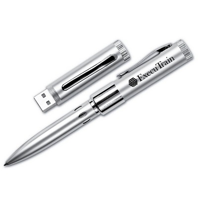 2 GB Silver Metal USB Ballpoint Pen