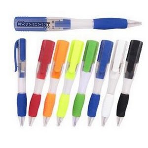 128 MB Ballpoint Pen w/Rubberized Grip & Removable USB Chip