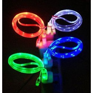 Flowing LED Light Cable w/iPhone® Connector