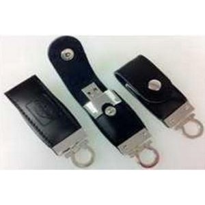 16 GB Leather Keychain USB Drive