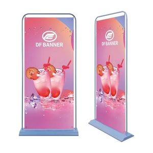 Door Shaped Full 31.5x71 inch full sublimated banner and stand