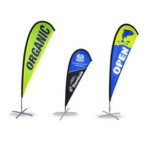 11 foot- Double sided sublimated Teardrop flag