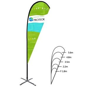 18 foot- Double Sided sublimated Teardrop flag