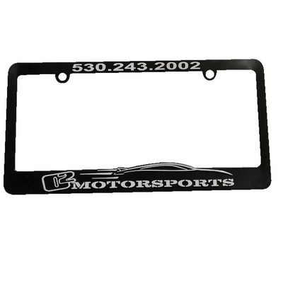 License Plate Frame with Raised 3D logo with white letters