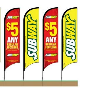 9 foot- 2 sided sublimated Feather flag
