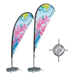 15 foot- Double sided sublimated Teardrop flag