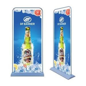 Door Shaped Full 23 x 63 inch full sublimated banner and stand