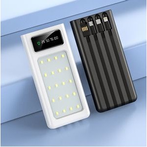 Hightlighter 10000 mah built in cable with LCD display powerbank