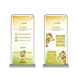 Door Shaped Full 47x79 inch full sublimated banner and stand
