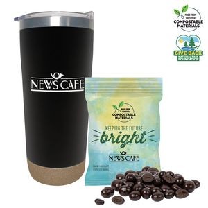 Double Wall Tumbler w/Compostable bag of Dark Choc Espresso Beans