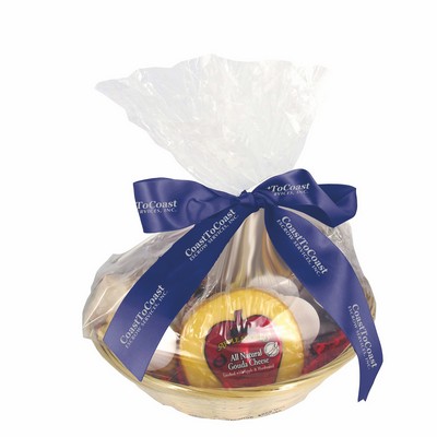 Gourmet Shareable Gift Basket- Cheese & Crackers