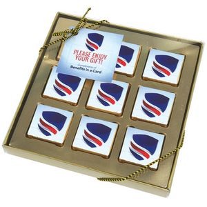 9-Piece Chocolate Foiled Square Gift Box