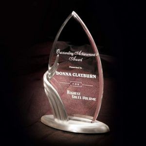 Trellis Award - Acrylic/Satin Nickel 10½"
