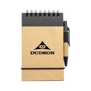 Recycled Flip-up Notepad/Pen - Black